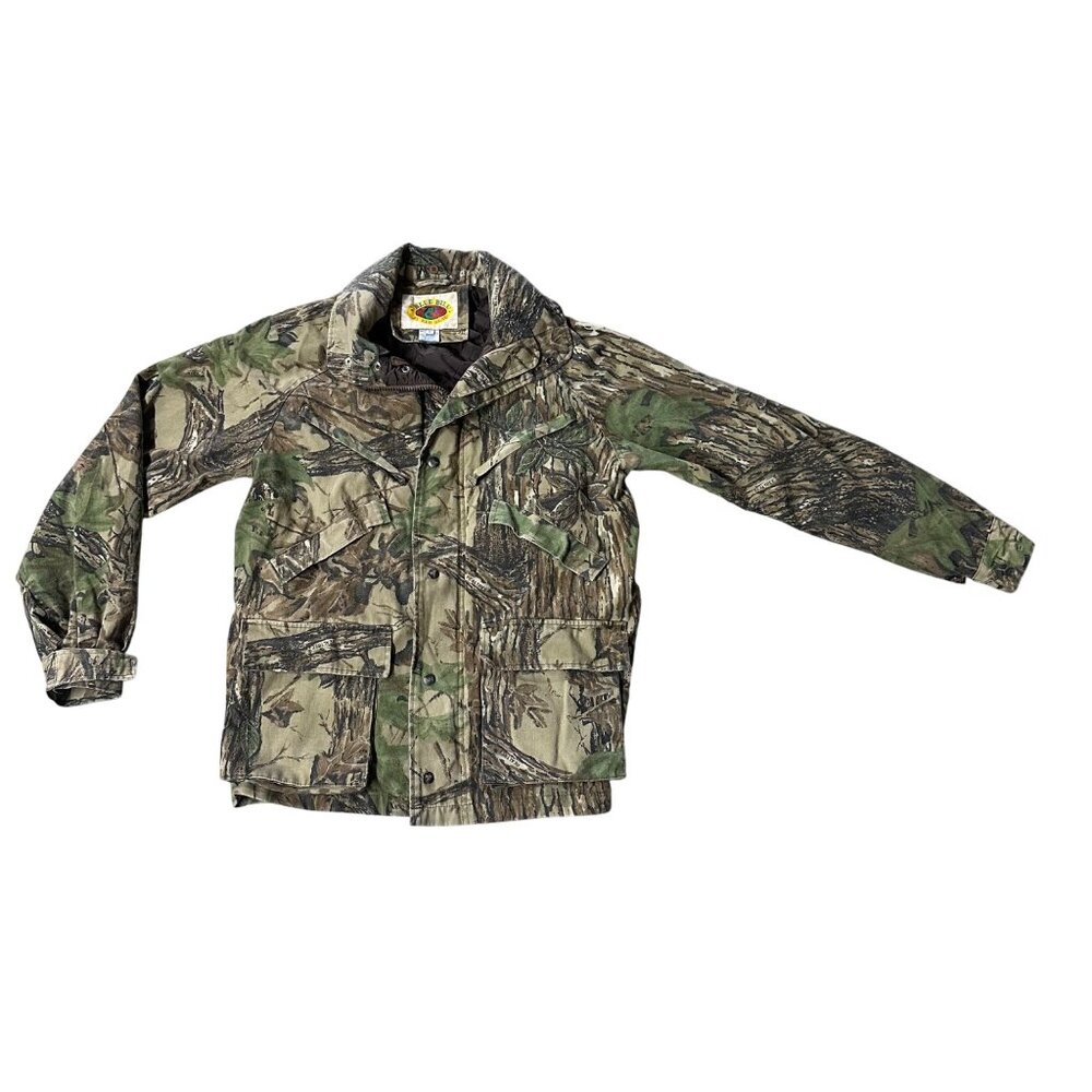 Vintage Hunting Camo Jacket Coat Medium Korea Blue Bill Red Head Camouflage 90s - Picture 2 of 10
